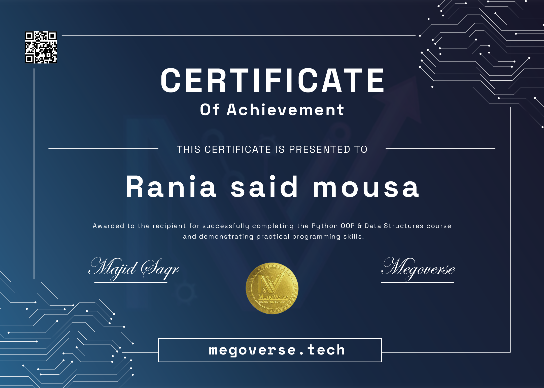 Certificate Preview