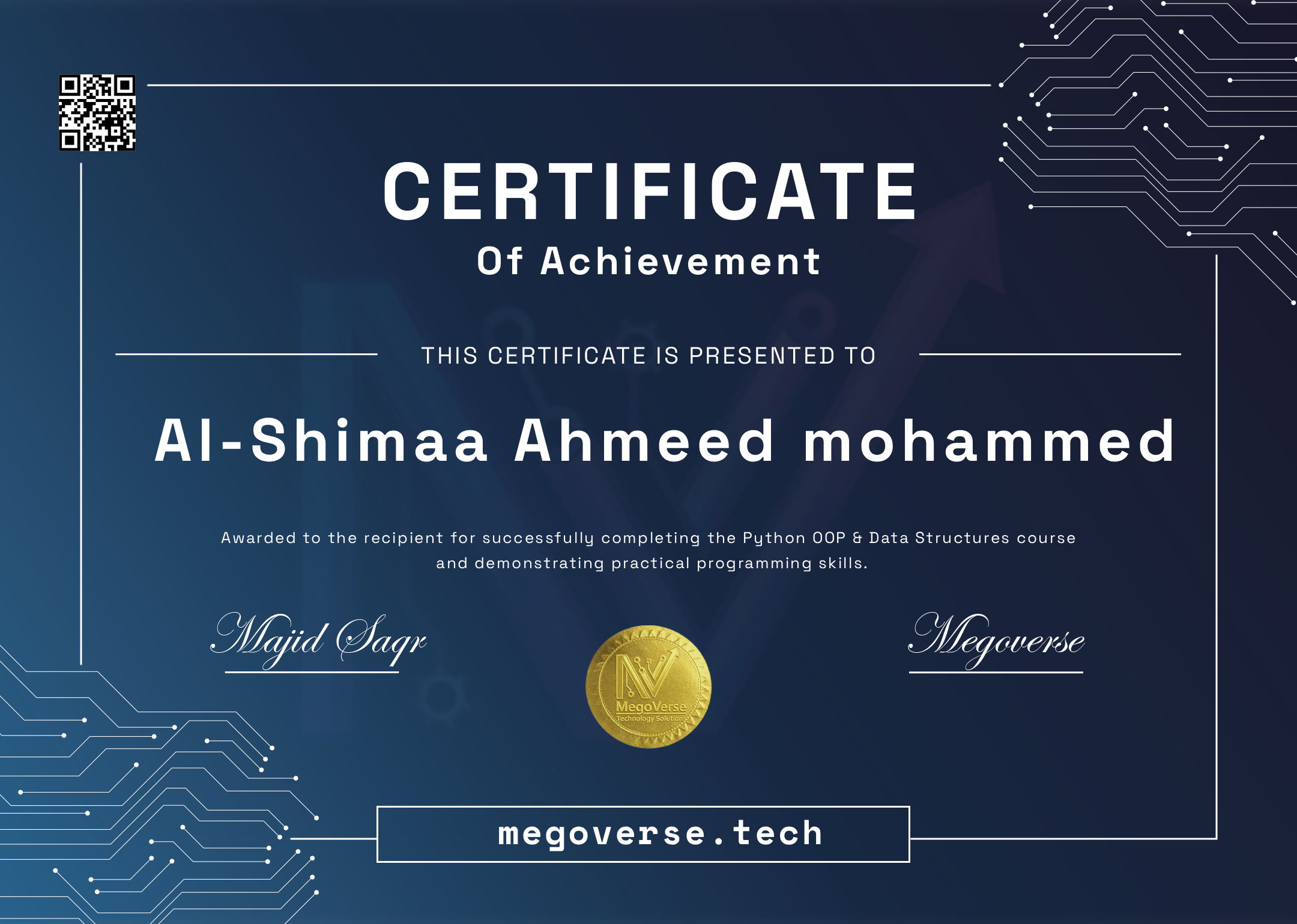 Certificate Preview
